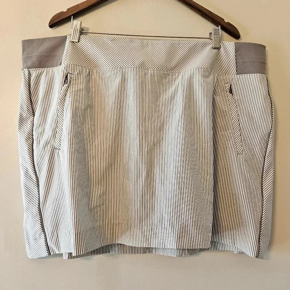 Athleta Brooklyn Tennis Striped Mini Sporty Casual Skort Skirt Plus Size 24. - Picture 10 of 13
